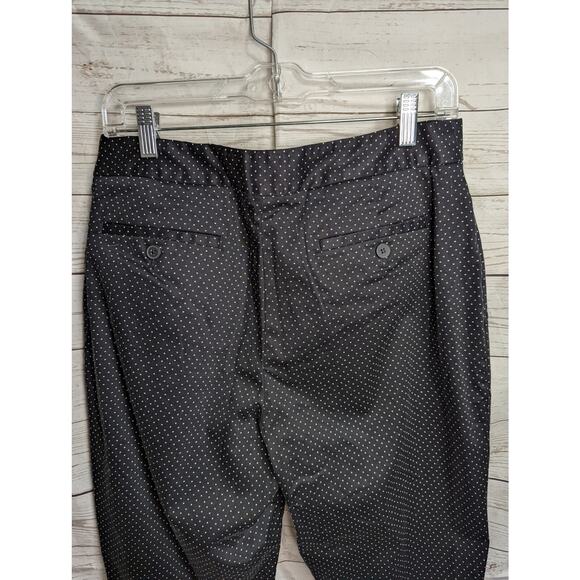 Talbots Black White Polka Dot Ankle Pants Size 10 Flat Front Pockets‎ 25" Inseam - Picture 4 of 9